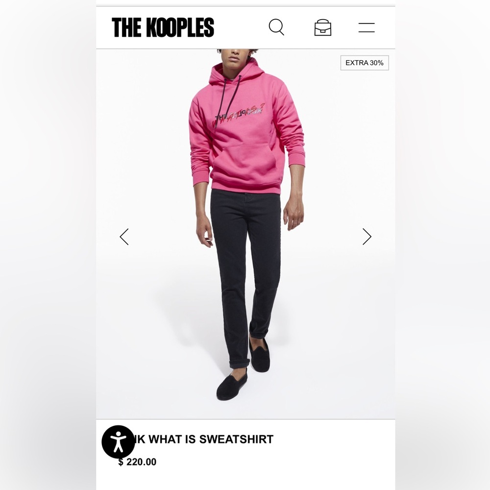 NWT The Kooples “What Is” Sweatshirt Size XS Unisex